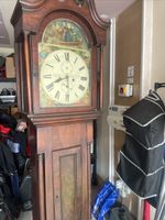 Rare Scottish Victorian Long Case Grandfather Clock Mahogany John Hood  19th C