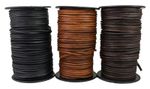 Black Brown and Dark Brown leather cord 4 mm Square