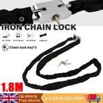 Heavy Duty 1.8M Motorcycle Security Chain & Padlock - Strong Bike Lock