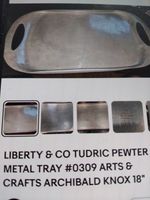 Archibald Knox For Liberty & Co. Large Tudric Pewter Twin Handled Tray Dish 19”
