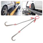 Trailer Chain Winch 1m J Hook Hitch Heavy Duty Vehicle Recovery Towing Aid