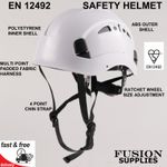 EN12492 SAFETY HELMET.PETZL STYLE.RESCUE.CLIMBING.ABSEILING. ADVENTURE SPORTS.