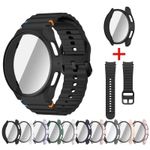 Samsung Galaxy Watch 4 5 6 7 Case Strap Silicone Band Cover 40mm 44mm UK