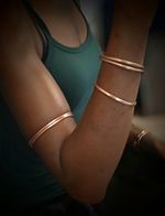 Adjustable Copper Bracelets and Raw Copper Arm Rings Set