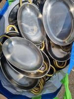 Stainless Steel Hammered Oval Dish with handles 20cm-700ml