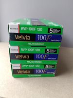 Expired Fuji Fujichrome Velvia 100F 120 - Professional Film. 15 rolls, boxed.