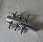 Garden Pond & Aquarium Chrome Air Control Valve 6 Port Air Manifold Fish Airpump