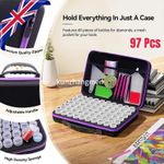 97Pcs 60 Slots Diamond Painting Storage Boxes 5D Diamond Case-Nail Art Bead Tool