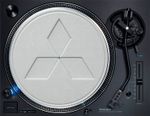 Mitsubishi Rave Pill 90s Rave White/Grey 12" Vinyl Turntable DJ Slipmat Technics