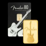 PAMP Fender 1 Gram Gold 80th Anniversary-Special Edition 999.9 fine gold Bar 