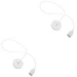 2Pcs Reusable White Ceiling Light Fittings E27 Socket for Pendant Lamps