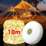 Portable Camping String Lights 10M Retractable USB Rechargeable Lamps Waterproof
