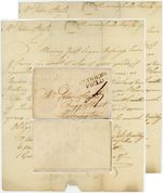 1792 LETTER BRADLEY to STUBS in WARRINGTON + HUDDERSFIELD EARLY DIVIDED POSTMARK