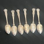 Vintage Sterling Silver G Co Hallmarked 6 Teaspoons Shell Pattern London