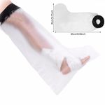 Half Leg Cast Protector Cover for Shower Foot Protector Bandage Waterproof 48cm