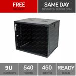 9U Server Rack Network Cabinet 19 inch 540 x 450mm Black