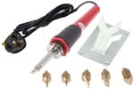 30W PYROGRAPHY TOOL WOOD BURNING KIT CRAFT PEN IRON 5 TIPS & STAND