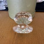 AUSTRIAN CRYSTAL OYSTER FIGURINE PEARL OCEAN BEAUTY JEWEL MOLLUSC 