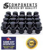 20 Black Wheel Nuts For Land Rover Range Rover Sport Solid One Piece