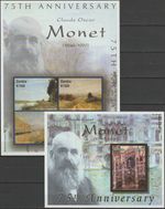 Zambia Both S/S 75th Ann Death Claude Oscar Monet 2001 MNH-18 Euro