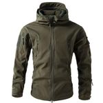 Men's Winter Sharkskin Tactical Waterproof Cargo Jackets Male Hoodie Coat Combat