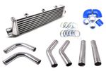 Universal Front Mount Intercooler Kit FMIC 57mm 2.25" BLUE HOSES 550x140x65 Core
