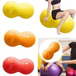 Yoga Balance Stability Ball Peanut Fitness Ball with Pump Ball Plug Peanut