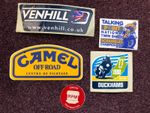Motor cycle racing sticker collection x 5 Scramble Moto cross T.T. etc.