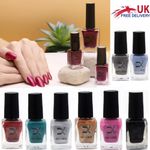 Shiny Metallic Nail Polish Chrome Mirror Effect 6ml Art Nail Varnish Pack Of 4