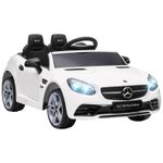 AIYAPLAY Benz 12V Kids Electric Ride On Car w/ Remote Control, Music, White