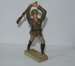 ELASTOLIN / LINEOL  GERMAN SOLDIER CLUBING WITH HIS RIFLE.