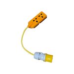 110V to 240V Converter 16 AMP Plug to 2 Gang 13 AMP Socket  Testing Adapter
