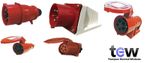 RED 415V 32AMP 5 PIN INDUSTRIAL PLUG & SOCKETS IP44 3 PHASE 3P+N+E Commando