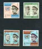 V979  Jordan  1965  King Hussein , Johnson, DeGaulle   4v.     MNH