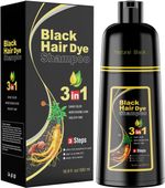 Black Hair Dye Shampoo 3 in 1, Natural Herbal Dye Shampoo for Grey Hair Coverage