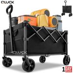 Heavy Duty Foldable Trolley Cart Steel Wagon 100L Folding Beach Camping Festival