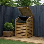 Single Bin Store 3ft x 3ft Pressure Treated Opening Lid and Barrel Bolt Waltons 
