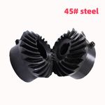 Spiral Bevel Gear 15-80 Teeth Transmission Gears Bevel Teeth 90°1/1.5/2 - 6 Mod