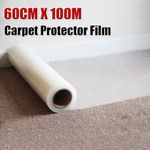 100M Self Adhesive Carpet Floor Protector Roll Protection Cover Dust Film UK