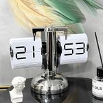 Flip Down Clock Automatic Retro Digital Silent Decor Home Room Office Desktop UK