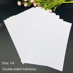 10X A4 Sheet Double Sided Tape Adhesive Sticker Handmade Craft Supplies Decor UK