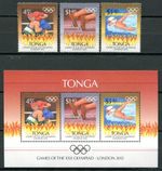 Tonga 2012 Olympics London Olympics Sports 1789-1791 Block 55 MNH