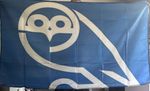 SHEFFIELD WEDNESDAY OWLS FLAG- 5 X 3 FT BRAND NEW -1 X FREE OWLS BADGE INCLUDED-