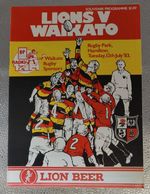British Lions v Waikato Rugby Programme 12 July 1983 Rugby Park, Hamilton