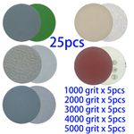 Wet/Dry 2 1000 2000 3000 4000 5000 Grit Sand Paper Sanding Discs Mixed Grits