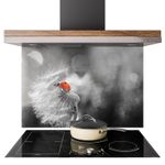 Glass Splashback Kitchen Tile Cooker Panel ANY SIZE Ladybug on Dandelion 0714