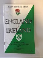 1972 ENGLAND V IRELAND FIVE NATIONS INTERNATIONAL RUGBY UNION PROGRAMME