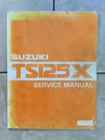 SUZUKI GENUINE FACTORY SEVICE MANUAL FOR TS125XF, G, H, & J.