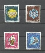 Switzerland MiNr 492x-495x Olympic Winter Games St. Moritz 1948 MNH