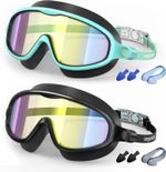 VegoVia Kids Swim Goggles 2 Pack, Anti-Fog UV Protection Wide View Swimming G...